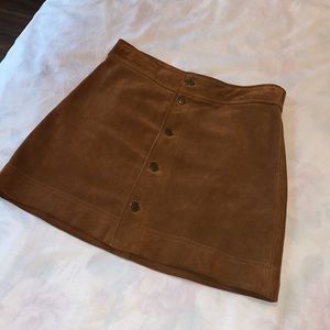 Polo Ralph Lauren Tan Suede Skirt